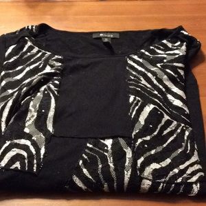 Style & Co. Size 3x Black and White Blouse.